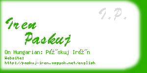 iren paskuj business card